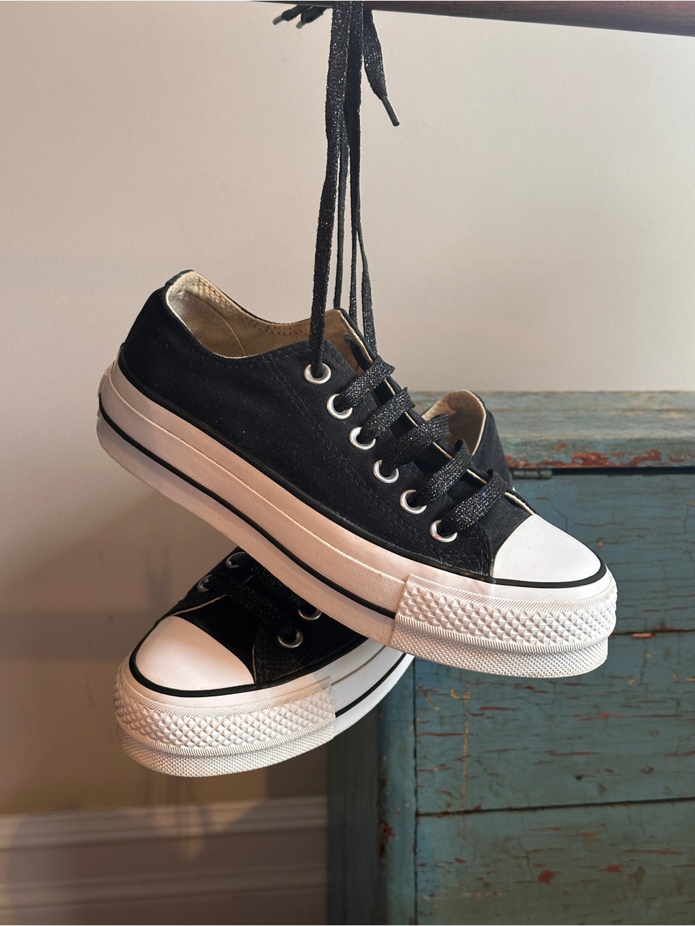 Black platform CONVERSE Chuck Taylor